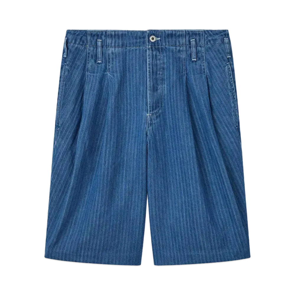 KENZO 'SCHOOL BOY' Denim Short Pants "Stone Bleached White Denim"