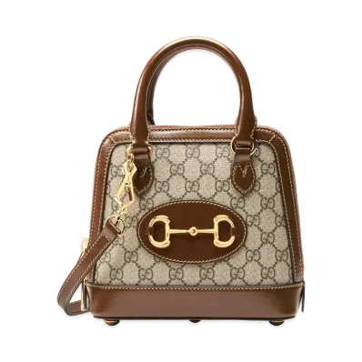 GUCCI Horsebit 1955 Mini Top Handle Bag "GG Supreme/Brown"