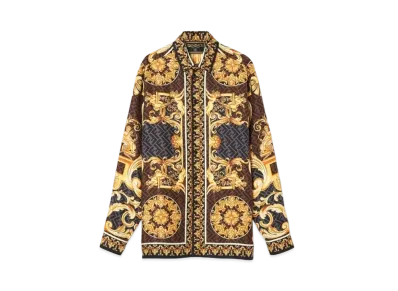 FENDI x Versace Fendace Gold Baroque Shirt "Brown"