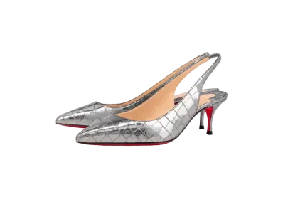 Christian Louboutin Kate Sling 55 mm "Silver"