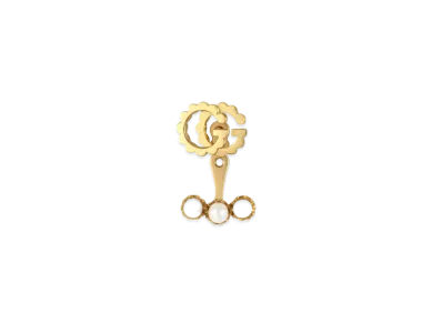 GUCCI Double G Single Earrings With Pearl