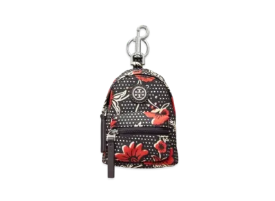 Tory Burch Printed Nylon Mini Backpack Key Ring