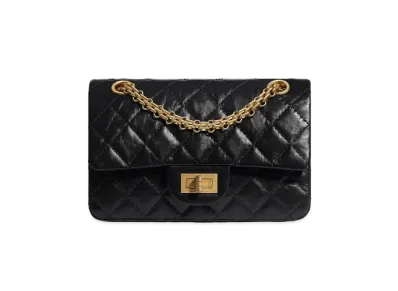 CHANEL 2.55 Mini Hand Bag Aged Calfskin "Black"