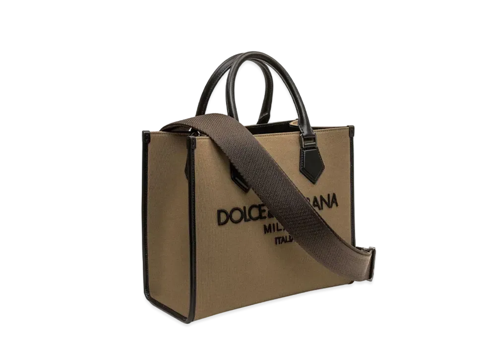 Dolce&Gabbana Shopping Bag Small Canvas Logo "Multicolor"