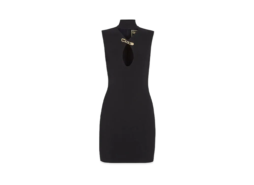 FENDI x Versace Fendace Dress In Black Cady "Black"