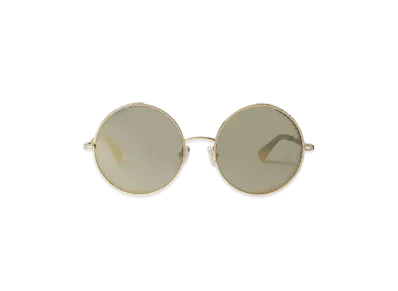 Jimmy Choo Goldy Round Frame Sunglasses With Swarovski Crystals "Gold"