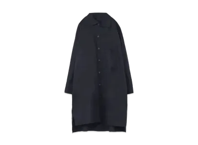 Yohji Yamamoto Y's TWILL FLAP COLLAR LONG BLOUSE "Navy"