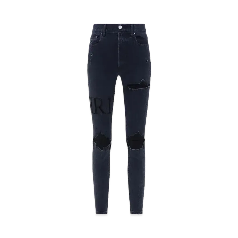 AMIRI Serif Logo Jean "Faded Black"