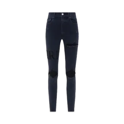 AMIRI Serif Logo Jean "Faded Black"