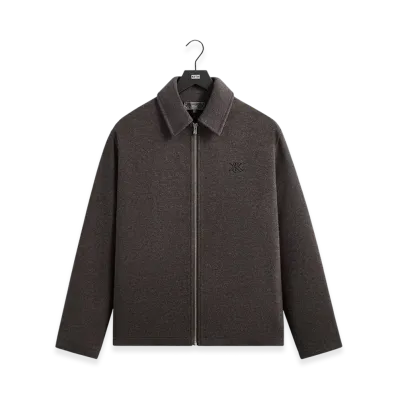 Kith Felted Jersey Lane Coaches Jacket "Heather Charcoal"