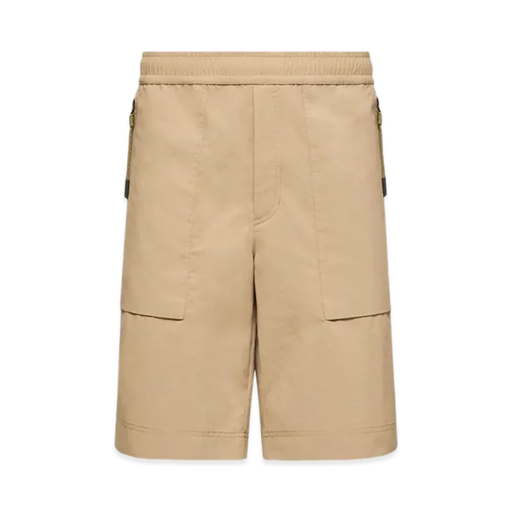 MONCLER Polyester Bermuda Shorts "Beige"