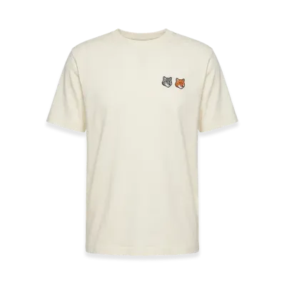 Maison Kitsune Double Bold Fox Head Comfort Crewneck Short Sleeve T-Shirt Double Bold Fox "Ivory"