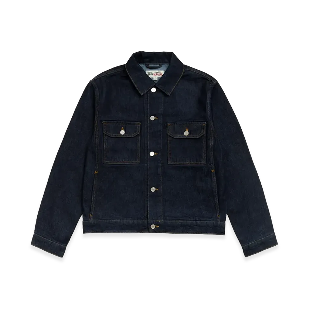 Stussy Denim Trucker Jacket "Rinsed Indigo"