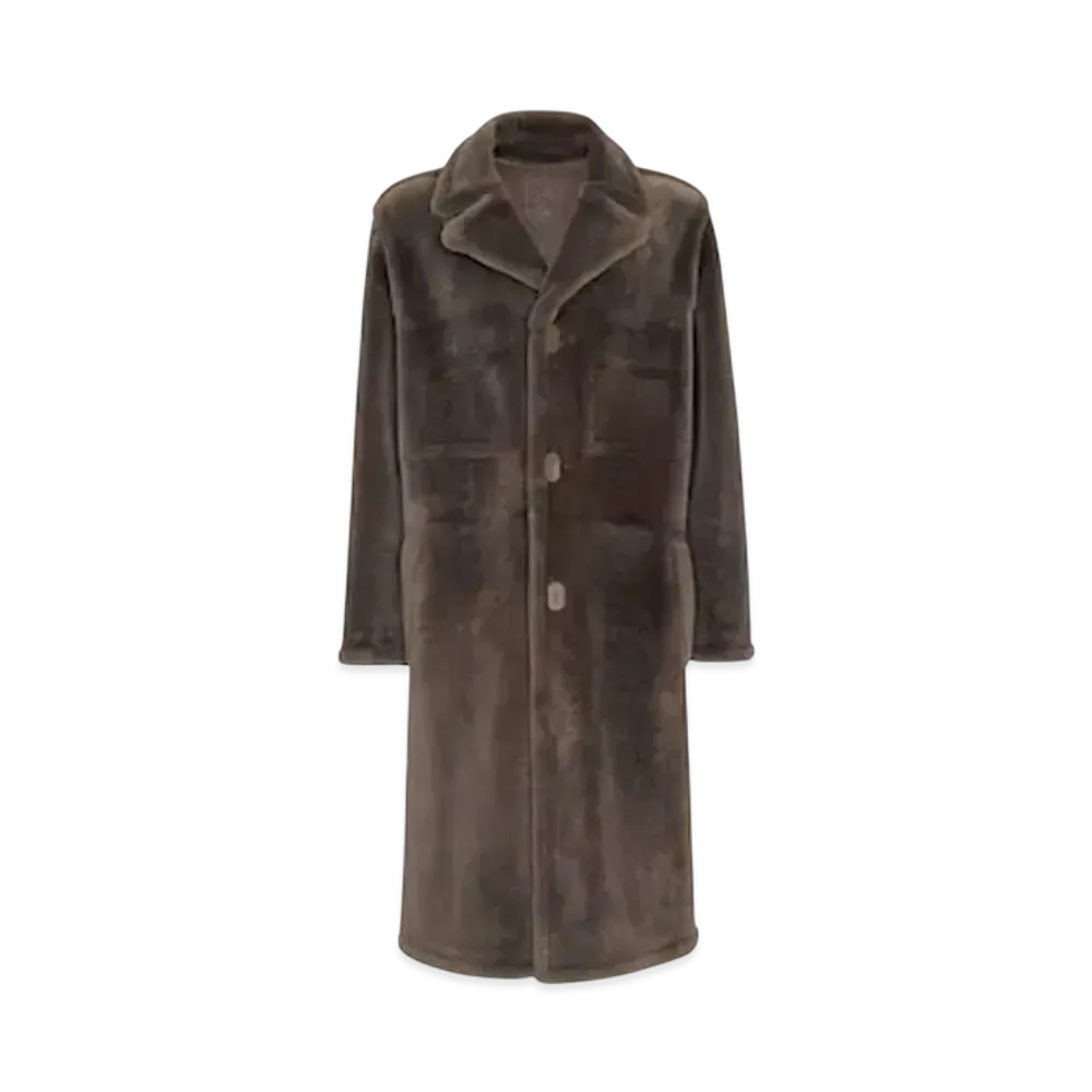 FENDI Men's Coat Shearling "Gray"