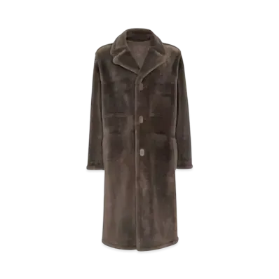 FENDI Men's Coat Shearling "Gray"