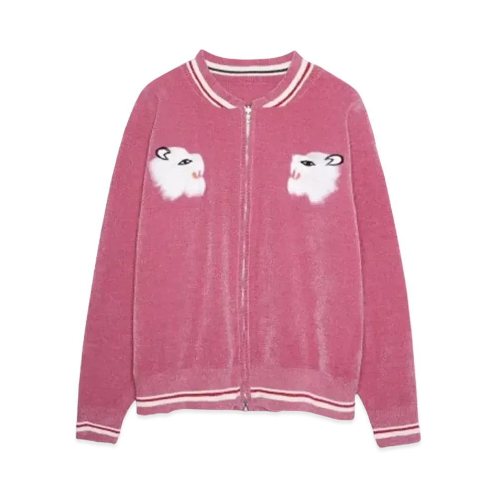 DAIRIKU Needle Punch Reversible Ska Knit "PINK"
