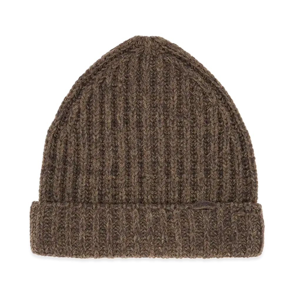 Maison Margiela Wool And Cotton Blend Beanie "Brown"