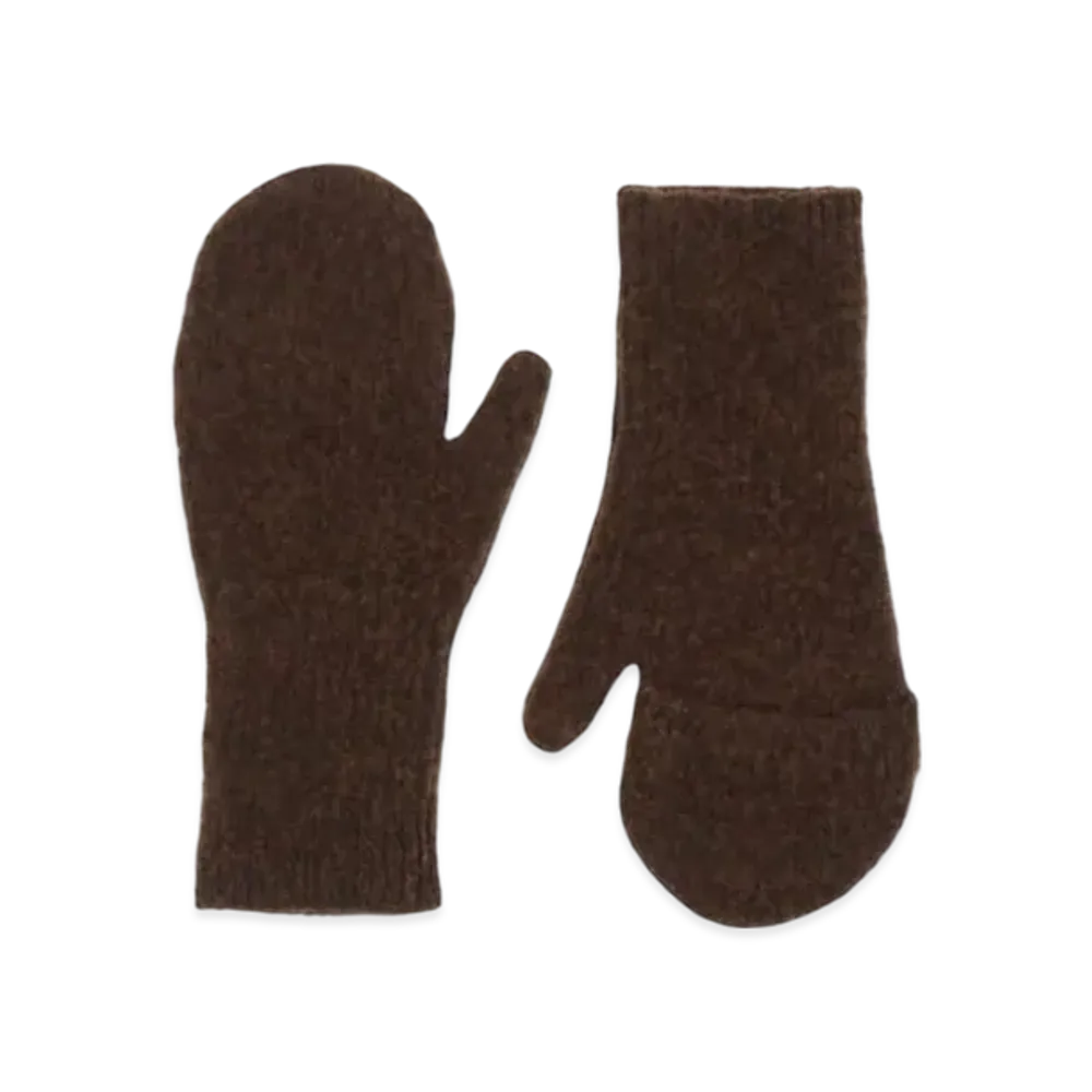 YOKE 3color Mix Boucle Mitten "Brown"
