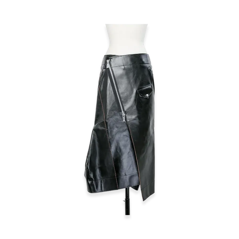 sacai Leather Skirt "Black"