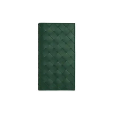 Bottega Veneta Intrecciato Calfskin Bi-fold Long Wallet "Rain Tree/Sage"