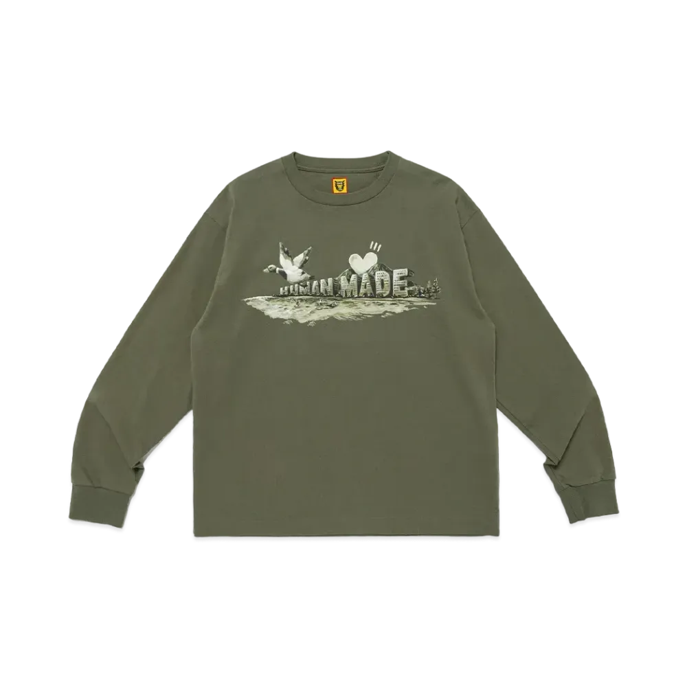 HUMAN MADE Graphic L/S T-Shirt "Olive Drab"