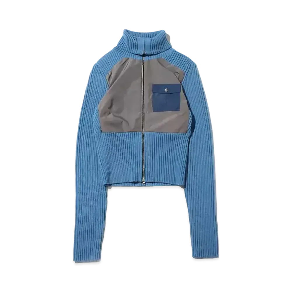 atmos pink Docking Rib Knit Cardigan "Blue"