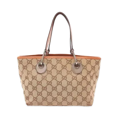 GUCCI GG Canvas Mini Torte Bag "Light Brown"