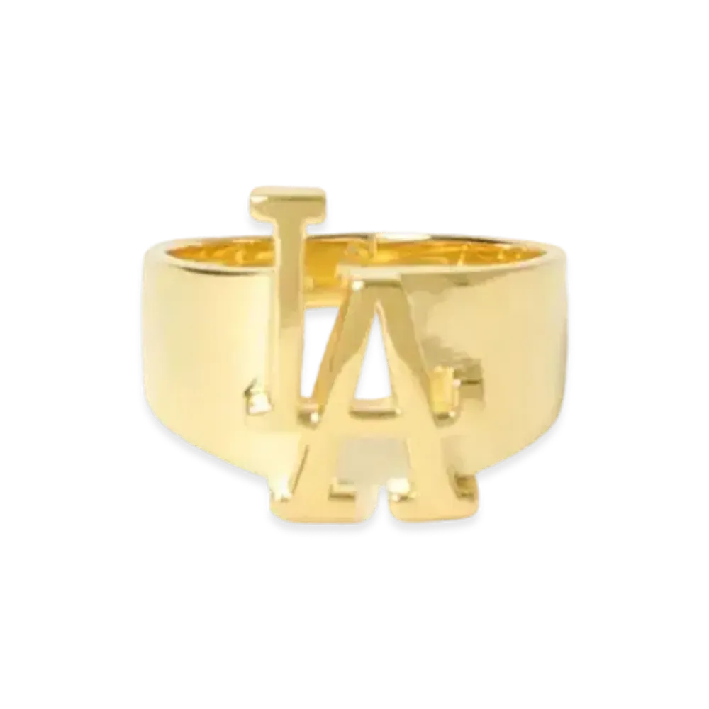 Needles x Beams Boy MLB Collection "Los Angeles Dodgers" Ring "Gold"