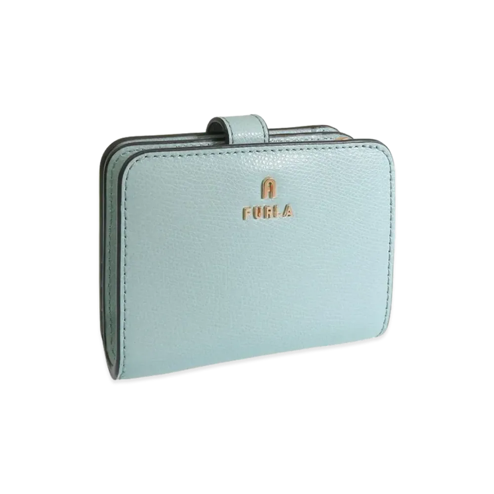 FURLA Camelia S Compact Wallet Z/W Bifold "Blue"