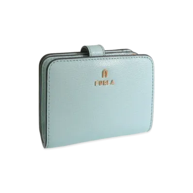 FURLA Camelia S Compact Wallet Z/W Bifold "Blue"