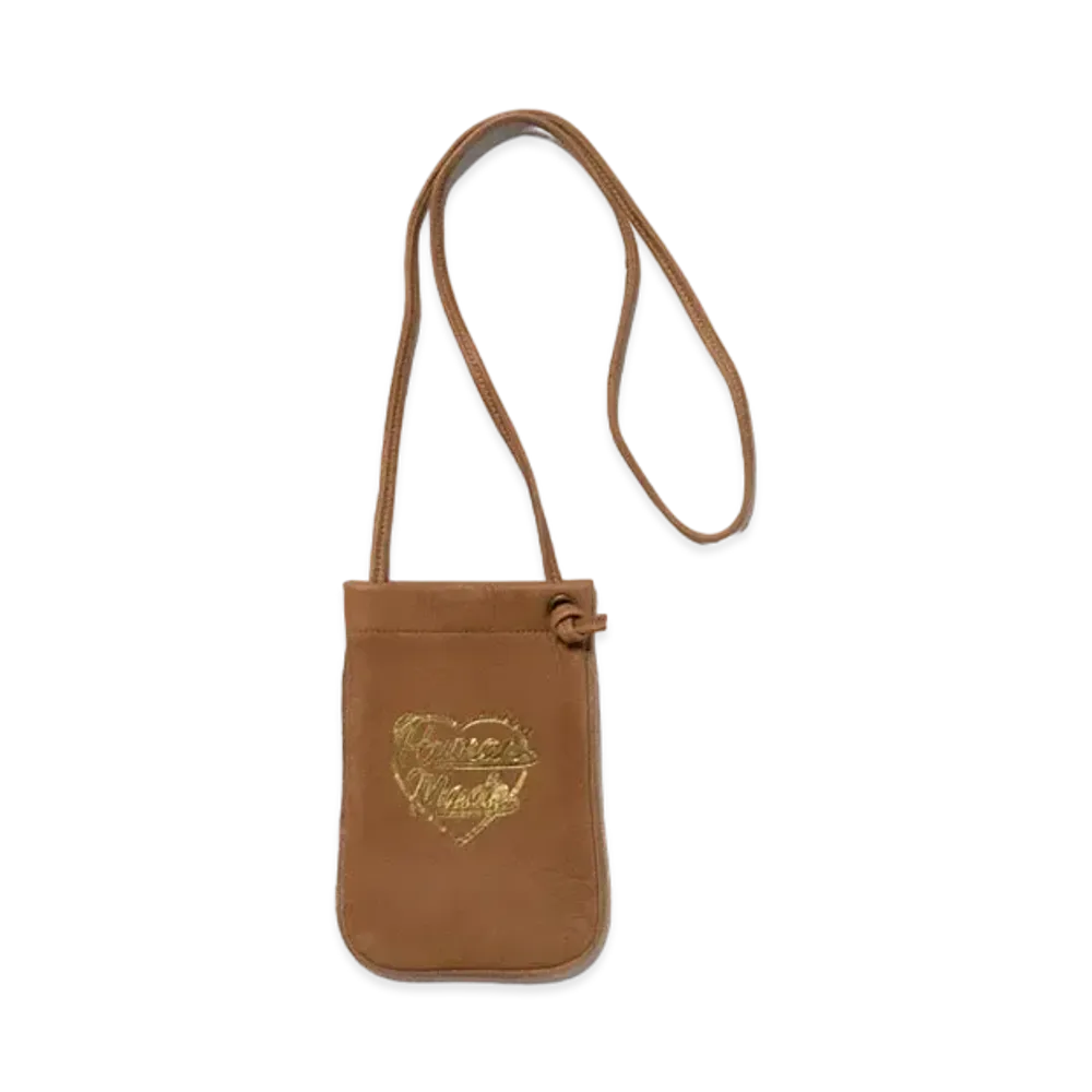 HUMAN MADE Leather Mini Shoulder Bag "Brown"