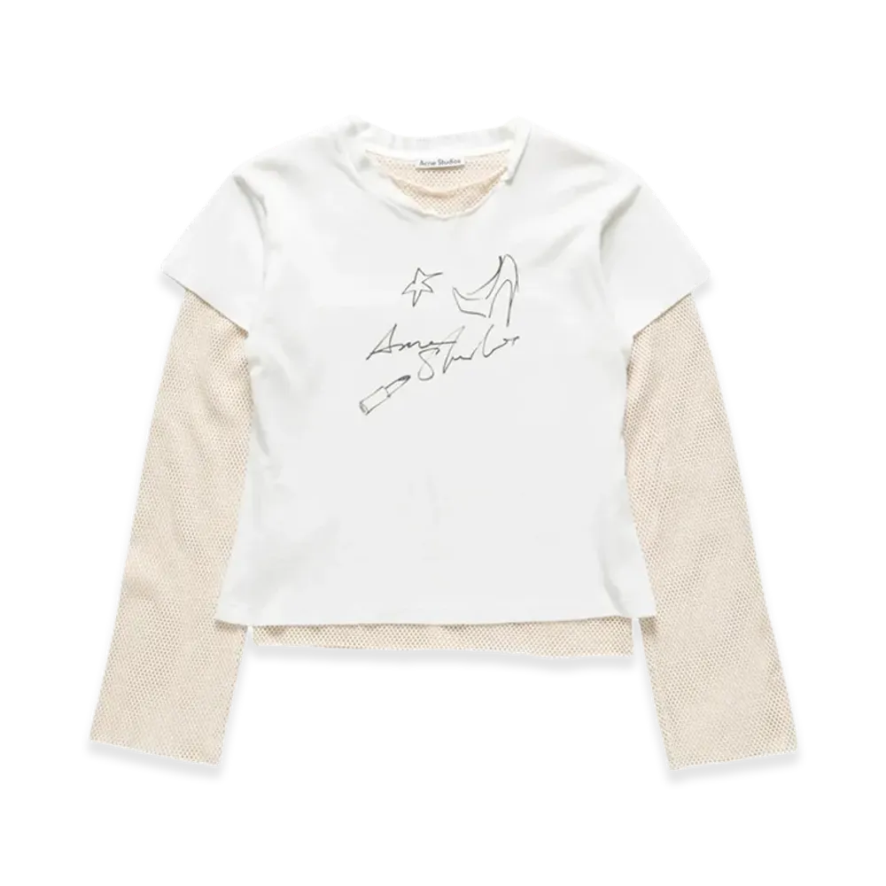 Acne Studios Women's Long Sleeve T-Shirt "White"