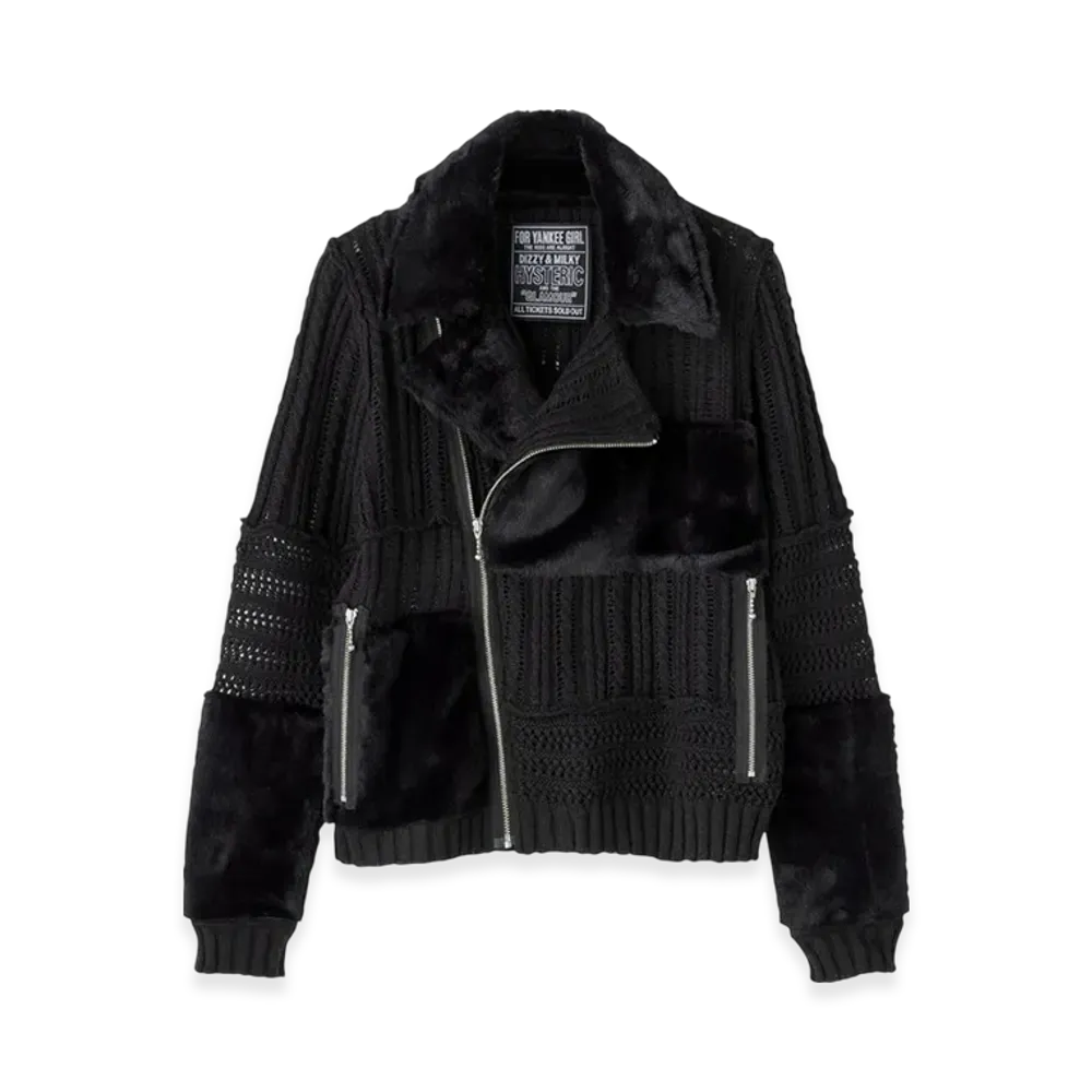 HYSTERIC GLAMOUR Scratch Riders Jacket "Black"