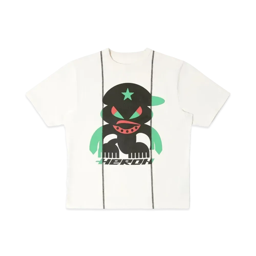 HERON PRESTON HP Splt Monster Tape SS Tee "Ivory/Black"