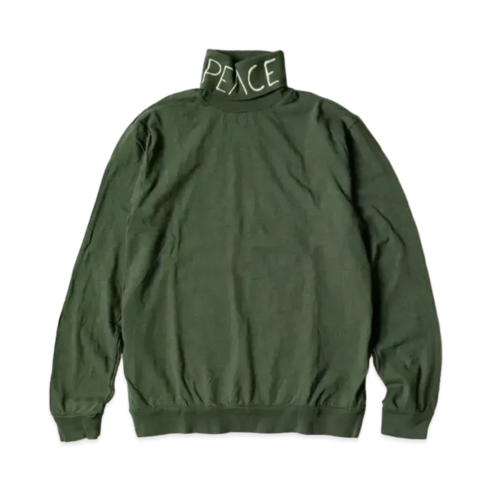 KAPITAL 18.5 India High Neck Long Tee "Green"