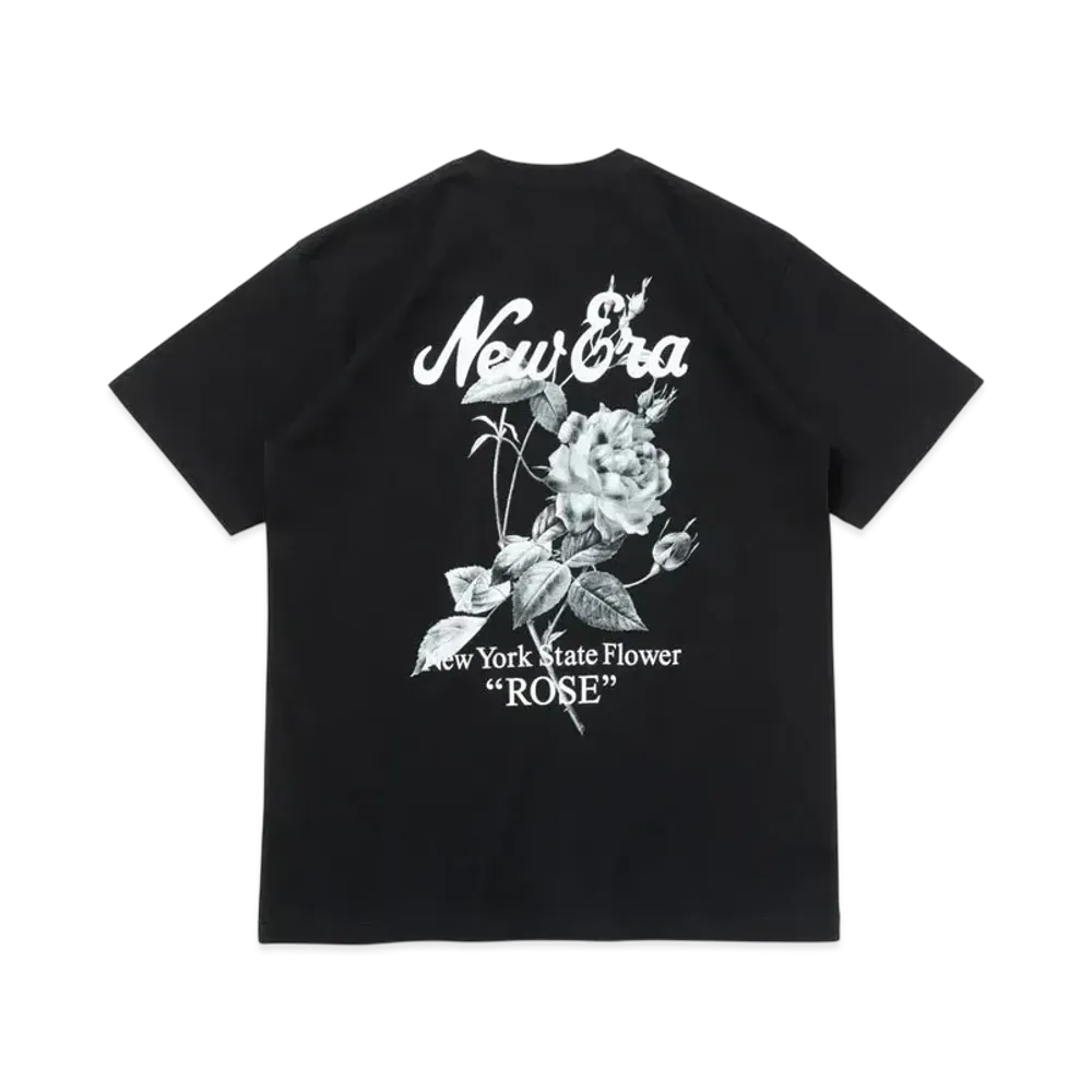 NEW ERA Short Sleeve Cotton T-shirt State Flowers Regular Fit "Black"