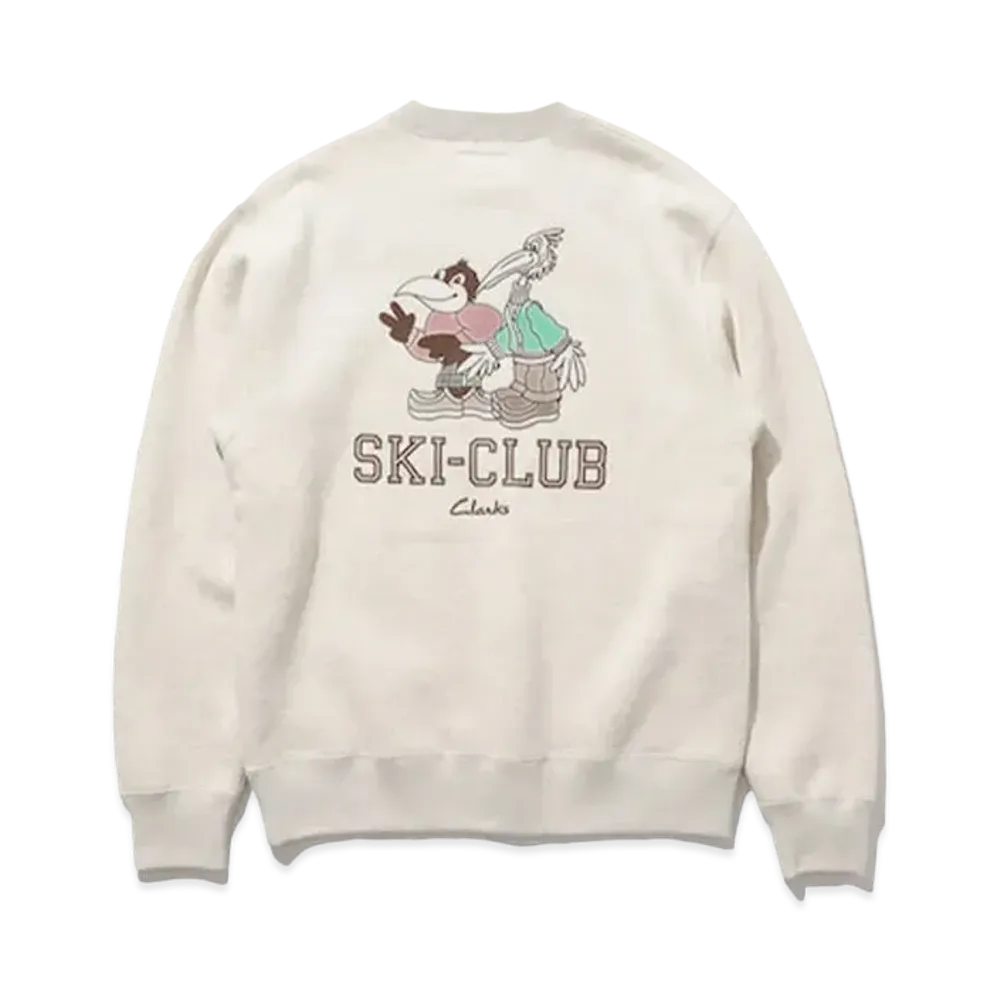 END. x Clarks Originals x BEAMS PLUS Crew Sweat Ski Club Print "Oatmeal"