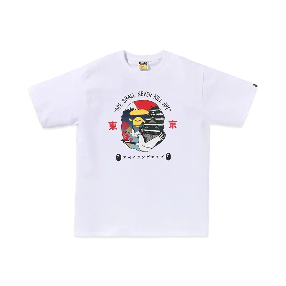 A BATHING APE Tokyo Ape Head Tee #1 "White"