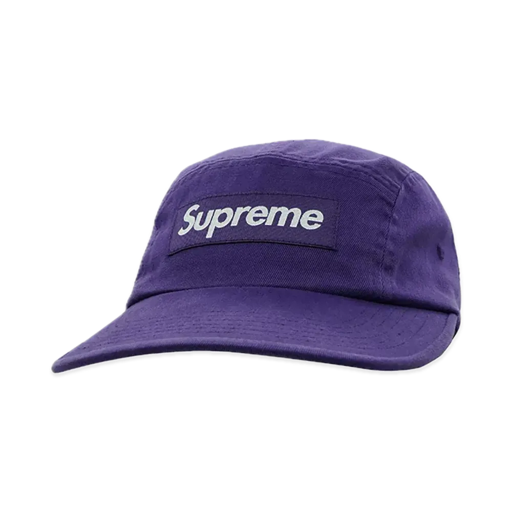 Supreme Washed Chino Twill Camp Cap "Purple"(24SS)