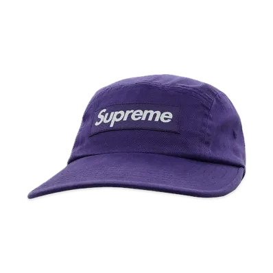Supreme Washed Chino Twill Camp Cap "Purple"(24SS)