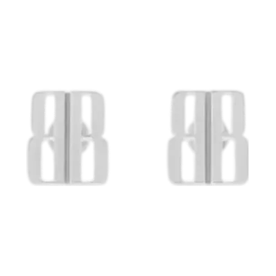 BALENCIAGA Nano XS Stud Earrings "Silver"