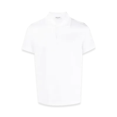 Saint Laurent Polo Ricamo Logo "White"