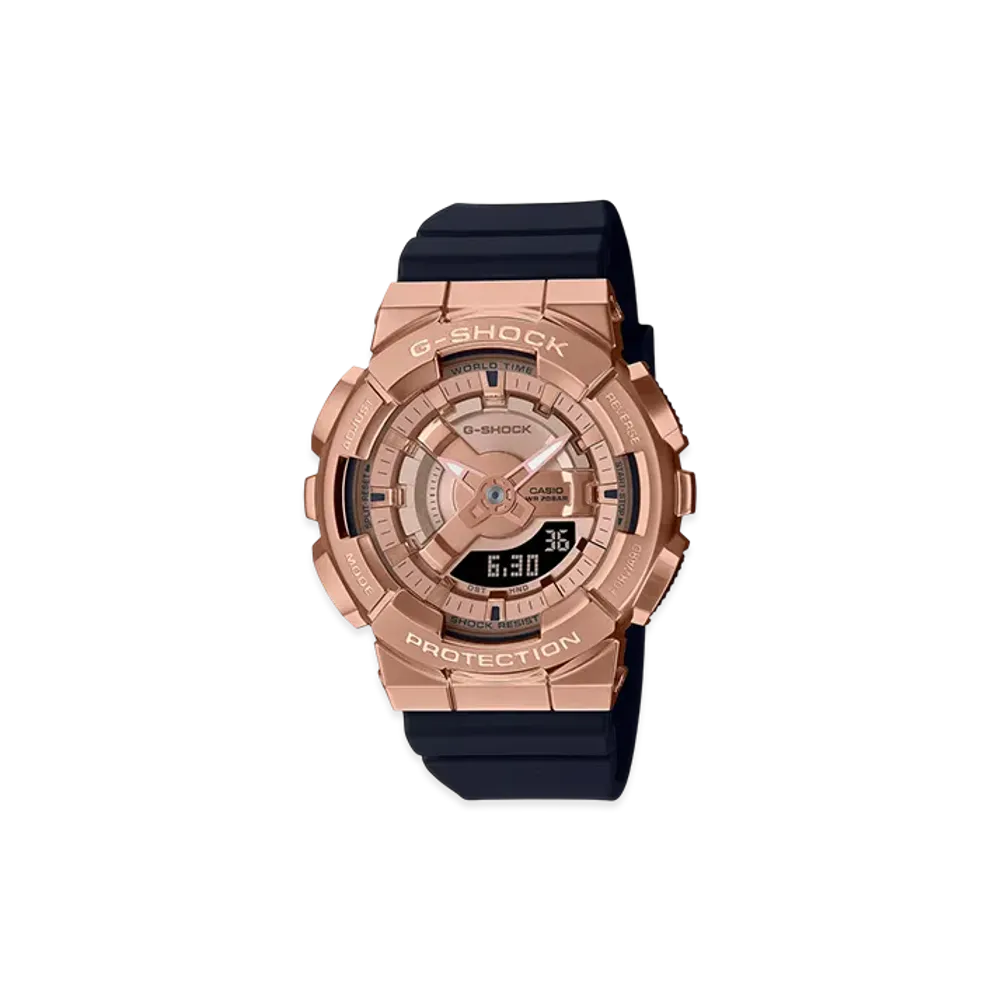Casio G-Shock Metal Covered GM-110 Analog-Digi M Watch "Black/Cmbi"
