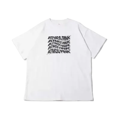 atmos pink Graphic Big T "White"