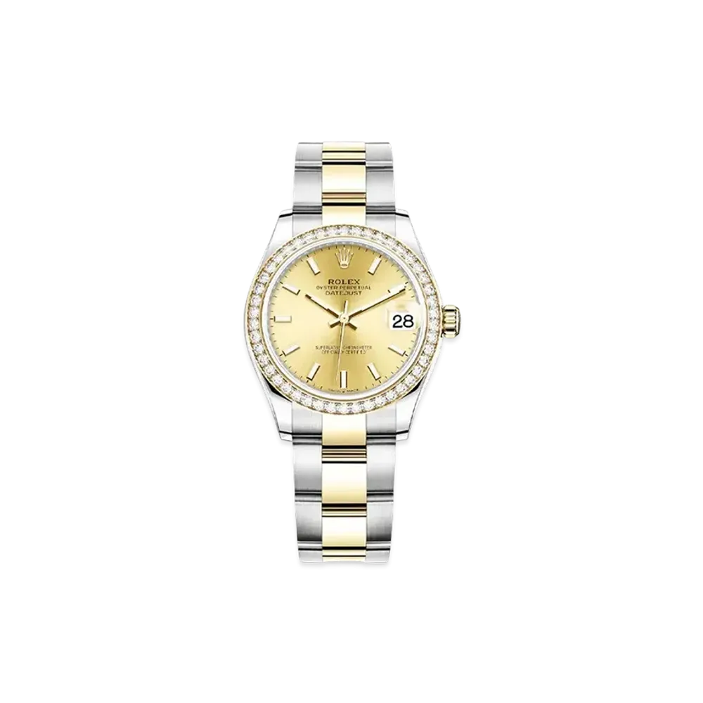 ROLEX Datejust 31 Oyster 31mm "Champagne/Oyster Steel/Yellow Gold"