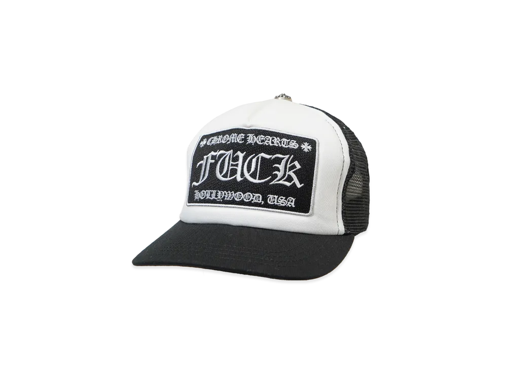 Chrome Hearts Tracker Cap Fuck "Black/White"