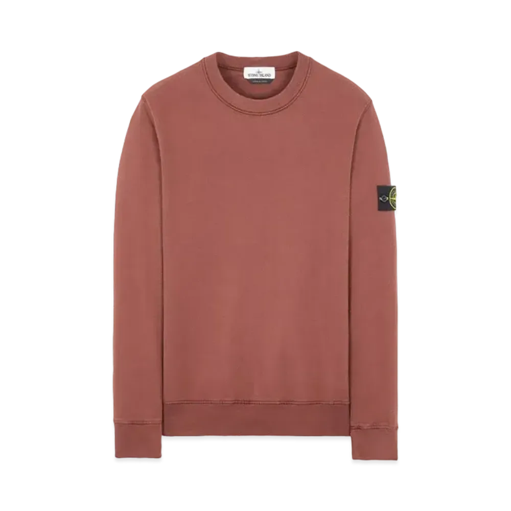 Stone Island 63020 BRUSHED COTTON FLEECE "Mahogany Brown"
