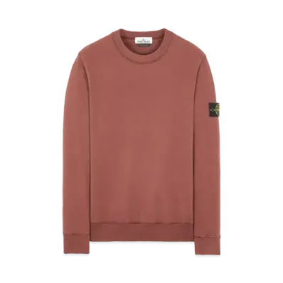 Stone Island 63020 BRUSHED COTTON FLEECE "Mahogany Brown"