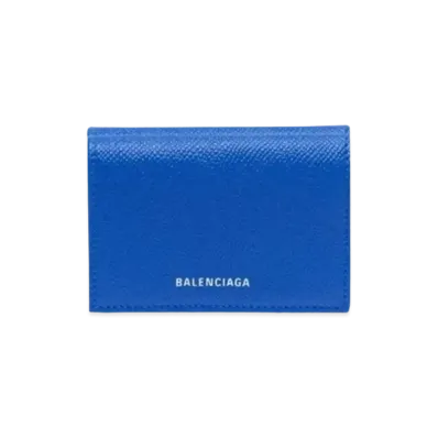 BALENCIAGA Ville Mini Wallet "Blue/White"
