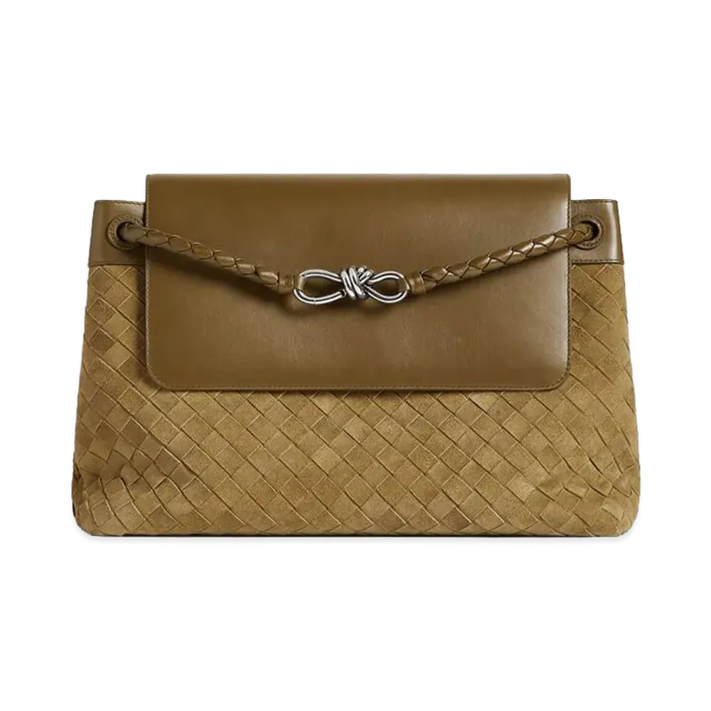 Bottega Veneta Andiamo Messenger "Mud"